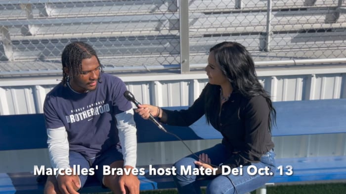 USC 2 commit Marcelles Williams of St. John Bosco with Myckena Guerrero 10-05-2023